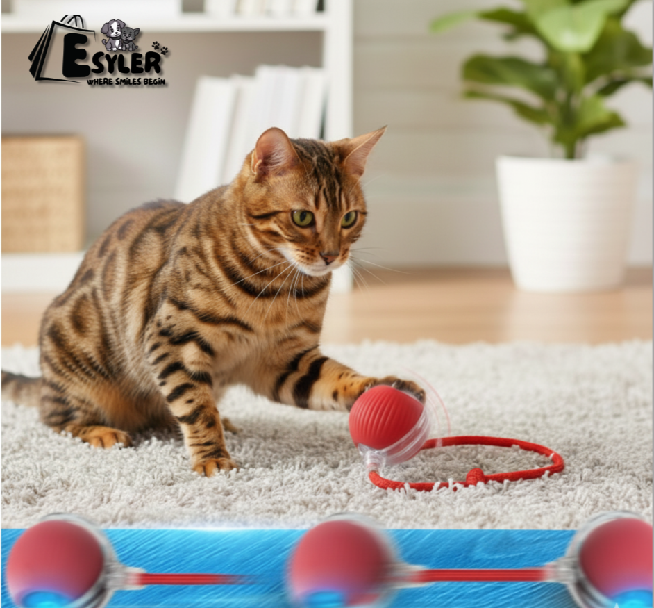 Esyler Rechargeable Automatic Rolling Smart Ball for Cats